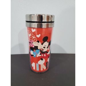 Disney Mickey and Minnie kids insulated Red travel vacuum flask mug